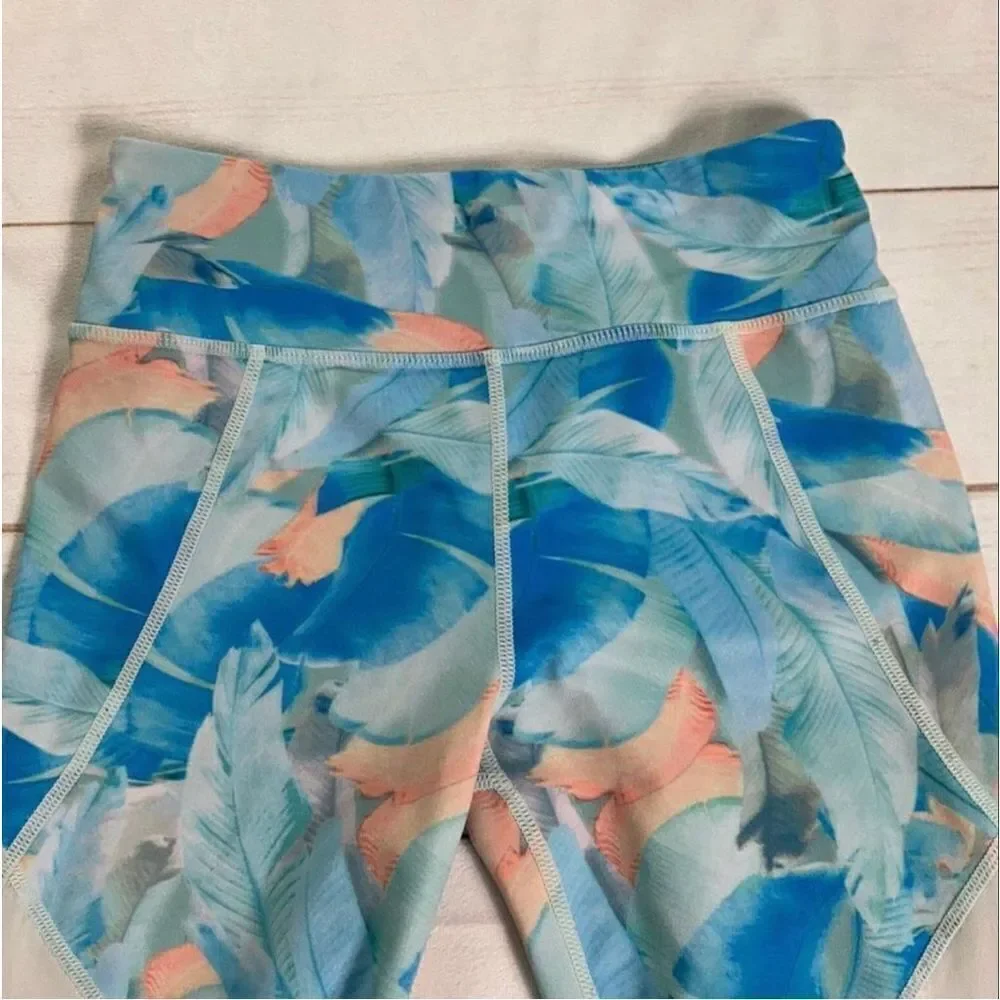 Zella Girls Print Crossover Crop Leggings Size 10/12